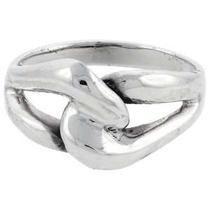  Sterling Silver Love Knot Ring (Available in Sizes 5 to 14 