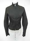 DKNY Black Zip Up Long Sleeve Jacket Coat Sz 2  