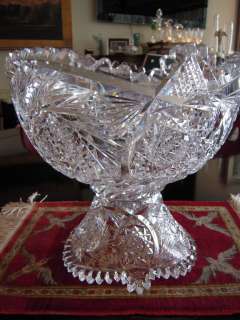 American Cut Glass Punch Bowl Excellent Condition  