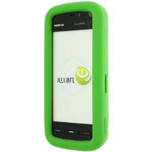   Green Silicone Skin Case for Nokia 5800 Xpress Music Electronics