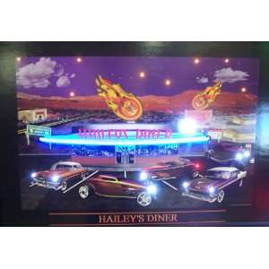   Diner Neon and LED Enhanced Picture (black frame) (16H x 20W x 1D