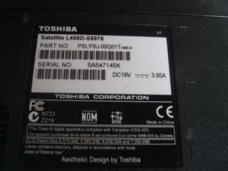 Toshiba Satellite L455D S5976 Laptop PC 3GB RAM 250GB Hard Drive AMD 2 