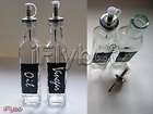 Glass Oil & Vinegar Bottle Set with metal spouts   NEW