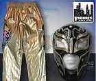 WWE Rey Mysterio Black & Gold Rep Kid Size Mask & Pants
