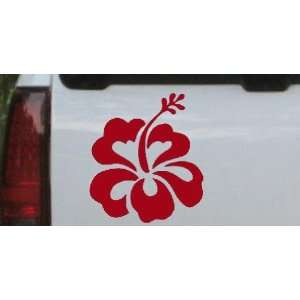 Hibiscus Flower Car Window Wall Laptop Decal Sticker    Red 4in X 3 