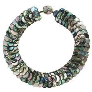  Les Poulettes Jewels   Abalone Mother of Pearls Necklace 
