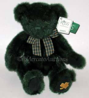 RUSS DUBLIN 4972 Plush Irish TEDDY BEAR Toy Shamrock  