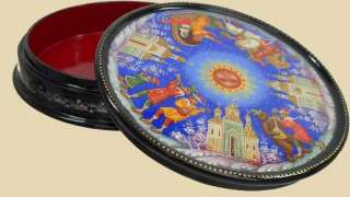  beautiful Russian lacquer box hand painted by professional Russian 