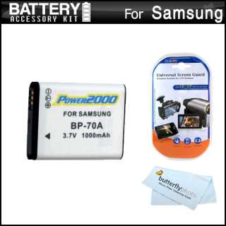 Battery Kit For Samsung MV800 MultiView Camera Replacement BP 70A 