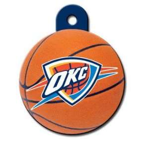    Tag Oklahoma City Thunder NBA Bone Personalized Engraved Pet ID Tag