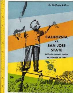 November 11 1967 California vs San Jose State Football Program  