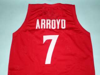 CARLOS ARROYO TEAM PUERTO RICO JERSEY SEWN RED NEW ANY SIZE ABQ  