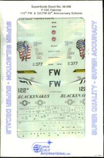 Super Scale 1/48 F 15C Falcons 115th FW & 122 FW 48 696  
