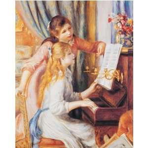  Girls At The Piano   Canvas By Pierre Auguste Renoir High 
