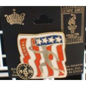    USA Flag Tennis   1996 Atlanta Olympic Pin 