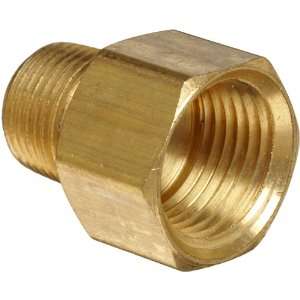   Metals Brass Pipe Fitting, Adapter, 3/8 Male Pipe x 3/8 Female Pipe