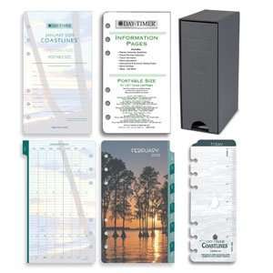 Day Timer Portable Coastlines Weekly Planner Refill with Storage Set 