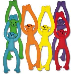  Set of 6 Color Rubber Monkeys   Playground Equipment 
