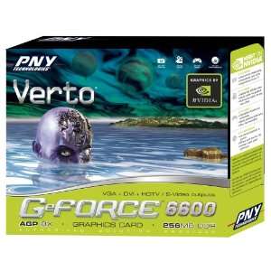  PNY Verto NVIDIA GeForce 6600 AGP 8X 256 MB DDR Graphics 