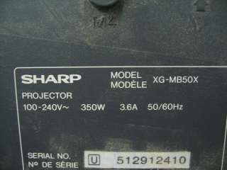 Sharp XG MB50X 169 HD Home Theater/Computer Projector 1024x768  