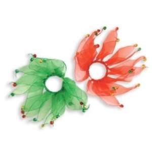  Holiday Hair Tutu  2 Ponytail Holders with Bells Case Pack 