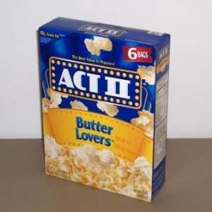ACT II Butter Lovers Microwave Popcorn 6 Grocery & Gourmet Food
