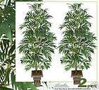 TWO 7 Bamboo x3 Artificial Trees Silk Plants Palm  