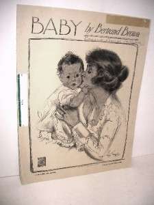 Baby vintage sheet music 1920 Billie Burke cover illustrated Maud 