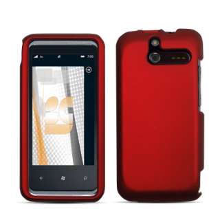 for HTC Arrive PHONE RED RUBBER PLASTIC SKIN COVER CASE  