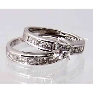  2.50 Carat Princess Cut Wedding Cz Diamond Engagement Ring 