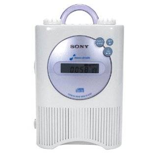 Sony ICF CD73V Shower CD Player/Clock Radio (White) ~ Sony