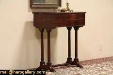 Sewing Stand or Antique 1840 Mahogany Work Table  