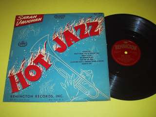 SARAH VAUGHAN Hot Jazz 1953 rare 10 inch LP deep groove debut  