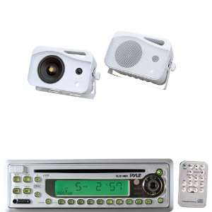  Pyle Marine Radio Receiver and Speaker Package   PLCD10MR AM/FM 