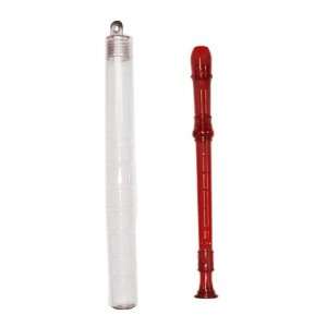   Piece Translucent Red Recorder, Baroque Fingering Musical Instruments