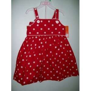   Girls 2 piece Red/White Polka Dot Cotton Dress Set 18 Months Baby