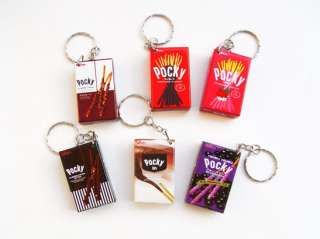 Lot 6 Keychains Charms Japanese Snack Glico Pocky Stick  