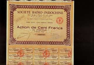 INDOCHINA Soc. Radio Indochine Saigon Viet Nam 1928  