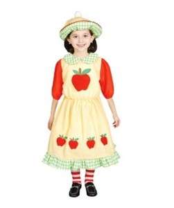Strawberry Shortcake Child Red Apple Fall Dress Halloween Costume 