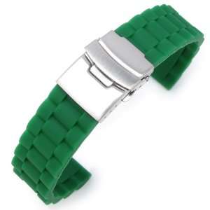   Style Green Silicon for Rolex Sport Watch Strap 