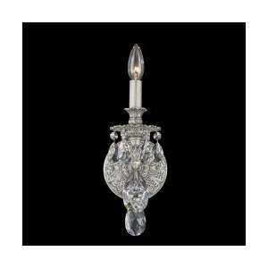   Wall Sconce in Roman Silver with Swarovski Strass Silver Shade crystal