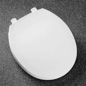   Round Plastic Seat, Closed Front with Cover, White