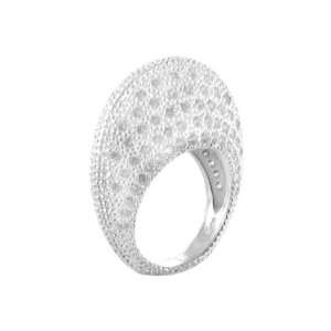  Royal Sterling Silver Ring with Clear Crystals (9 