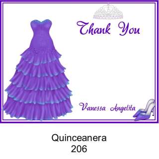 QUINCEANERA Birthday Thank You Cards  
