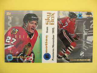 1995 SkyBox Emotion Promo Card Hockey Jeremy Roenick  