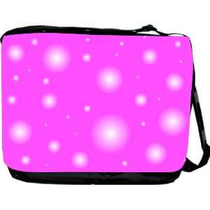  Hot Pink Bubbles Design Messenger Bag   Book Bag   School 