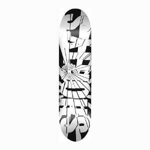  Shortys Shattered Black White Skate Deck Size 7.75 With 