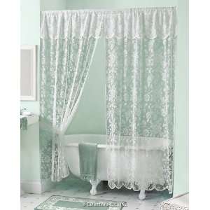  Rose Lace Bath Shower Curtain 