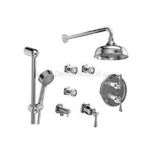   Thermostatic system with hand shower rail 3 body jets and shower head