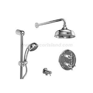   +BNW Â½ Thermostatic system with hand shower rail and shower head